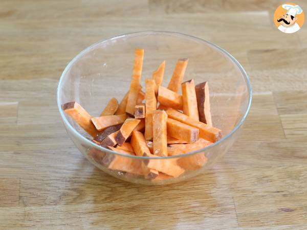 Batata frita al horno (con pollo) - Preparación paso 2