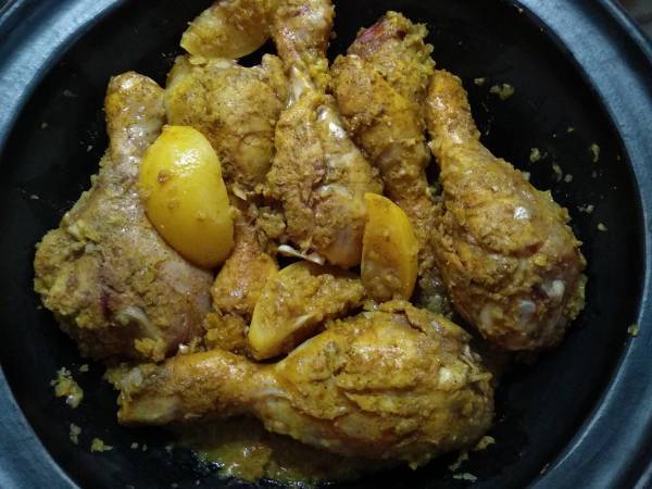 Tajine de pollo con limón confitado {receta tradicional marroquí} - Preparación paso 3