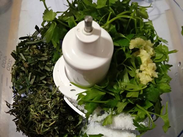 Pollo asado a las hierbas - Preparación paso 1