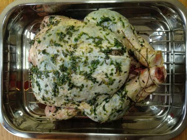 Pollo asado a las hierbas - Preparación paso 9