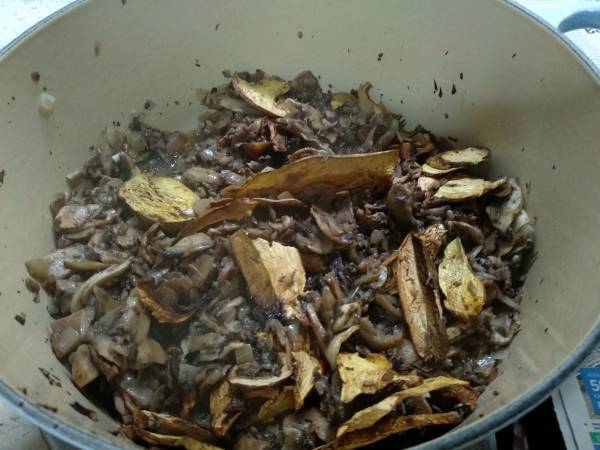 Crema de champiñones (baja en calorías) - Preparación paso 7