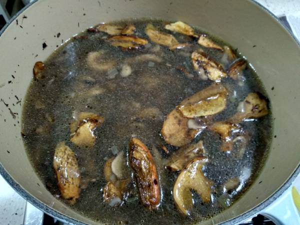 Crema de champiñones (baja en calorías) - Preparación paso 8