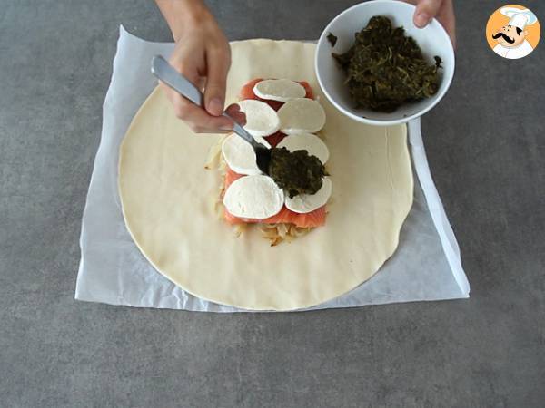 Salmón en costra con espinacas - Preparación paso 3