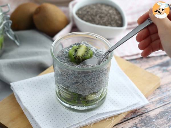 Pudin de chia y kiwi - Preparación paso 3
