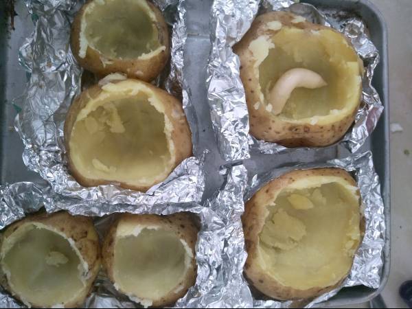 Papas horneadas rellenas del Caribe - Preparación paso 3