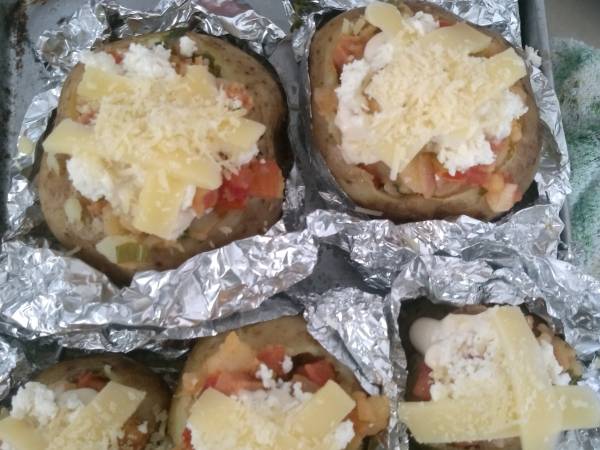 Papas horneadas rellenas del Caribe - Preparación paso 5