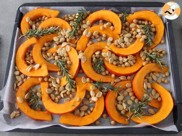 Calabaza al horno con garbanzos, romero y feta - Preparación paso 4