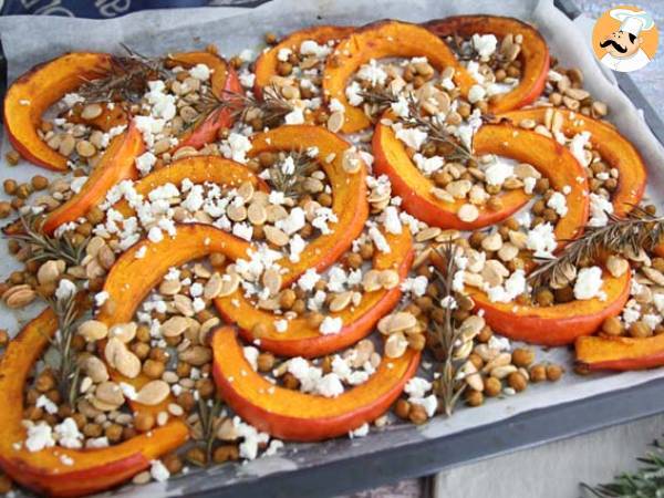 Calabaza al horno con garbanzos, romero y feta - Preparación paso 6