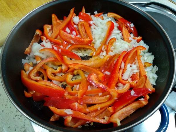 Arroz con pollo y especias para fajitas - Preparación paso 9