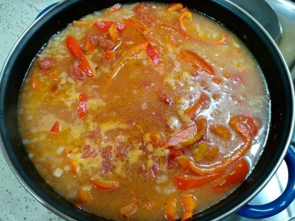 Arroz con pollo y especias para fajitas - Preparación paso 11