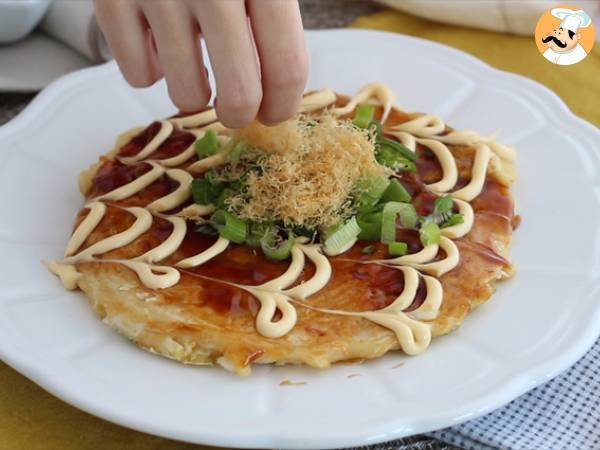 Okonomiyaki (tortilla japonesa) - Preparación paso 6