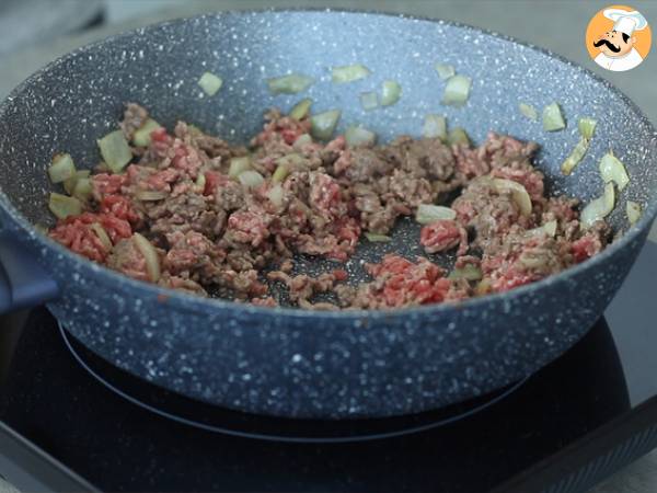 Burritos franceses con salsa de queso - Preparación paso 2