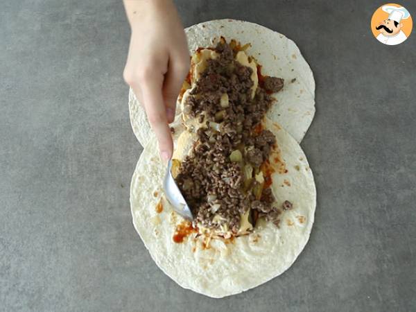 Burritos franceses con salsa de queso - Preparación paso 5