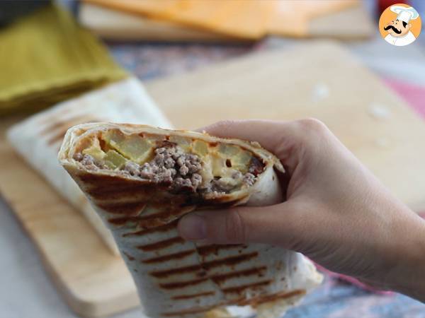 Burritos franceses con salsa de queso - Preparación paso 8