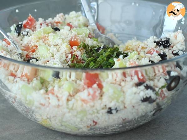 Tabulé de coliflor 100% vegano y sin gluten - Preparación paso 2