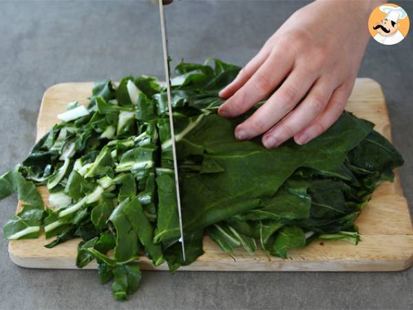 Tartaleta de acelgas y queso - Preparación paso 1