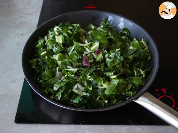 Tartaleta de acelgas y queso - Preparación paso 3