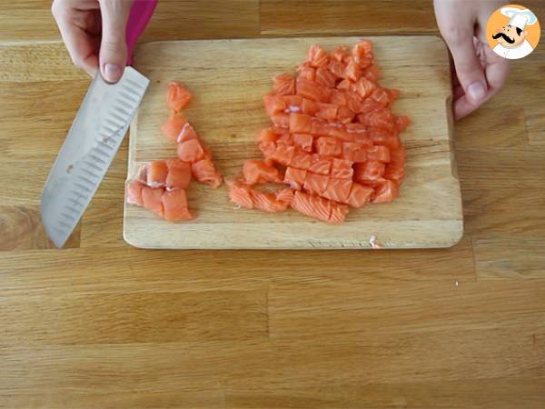 Salmón marinado (con limón) - Preparación paso 1