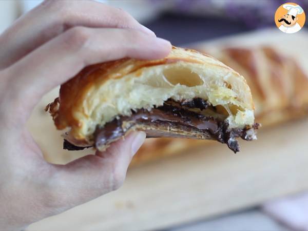 Chocolate en hojaldre trenzado - Preparación paso 4