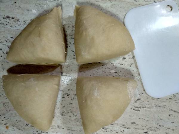 Pan plano en sartén, sin levadura - Preparación paso 4