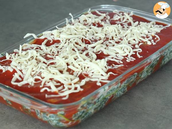 Lasaña de calabacín y espinacas con ricotta - Preparación paso 6