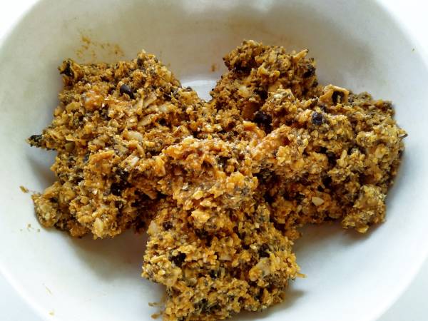 Galletas veganas de calabaza, coco y chía - Preparación paso 7