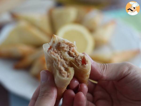 Samosas de atún y tomate - Preparación paso 5