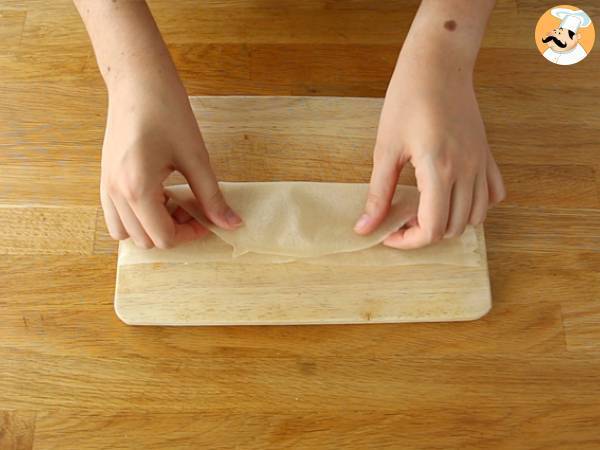 Samosas de feta y cebollino - Preparación paso 2