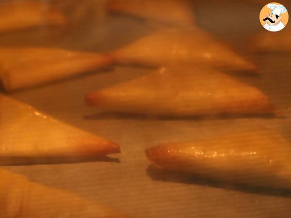 Samosas de feta y cebollino - Preparación paso 5
