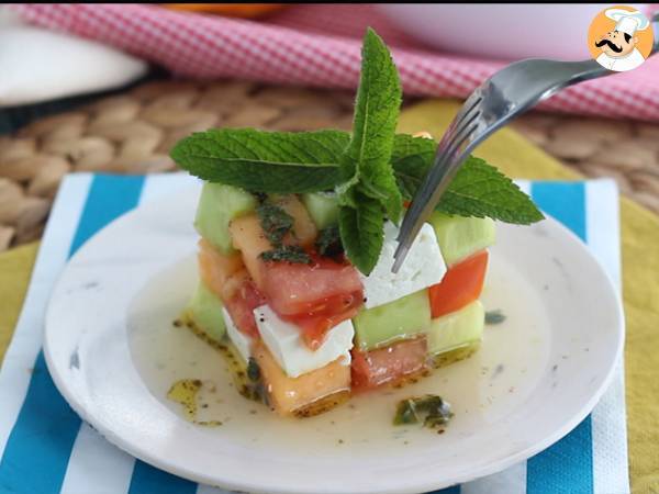 Ensalada cubo de rubik con vinagreta - Preparación paso 4