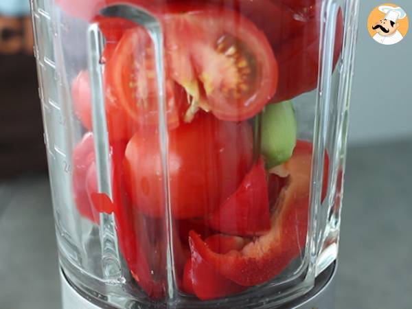 Gazpacho ligero - Preparación paso 1