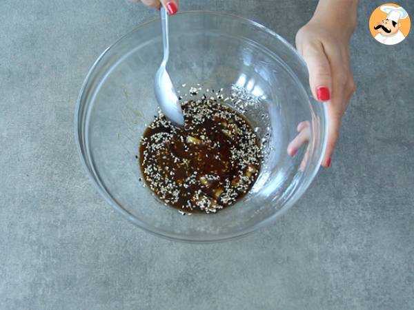 Pollo marinado con soja y miel - Preparación paso 1