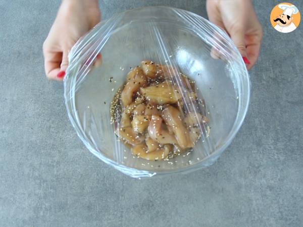 Pollo marinado con soja y miel - Preparación paso 3