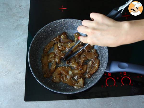 Pollo marinado con soja y miel - Preparación paso 4