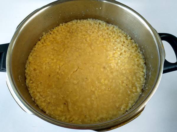Masoor dal - Receta india de lentejas naranjas - Preparación paso 4