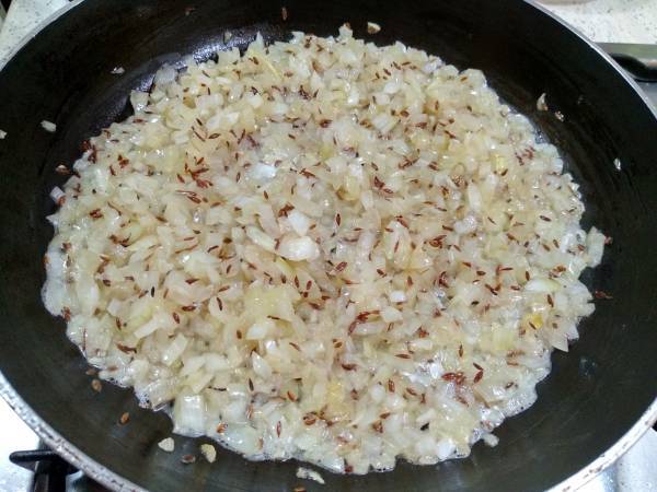 Masoor dal - Receta india de lentejas naranjas - Preparación paso 5