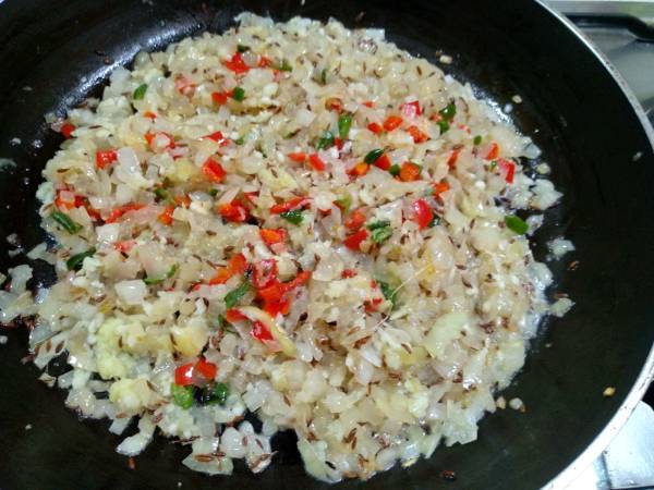 Masoor dal - Receta india de lentejas naranjas - Preparación paso 7