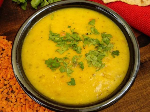 Masoor dal - Receta india de lentejas naranjas - Preparación paso 14