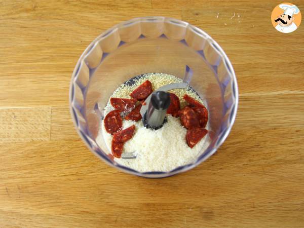 Bacalao con costra de parmesano y chorizo - Preparación paso 1