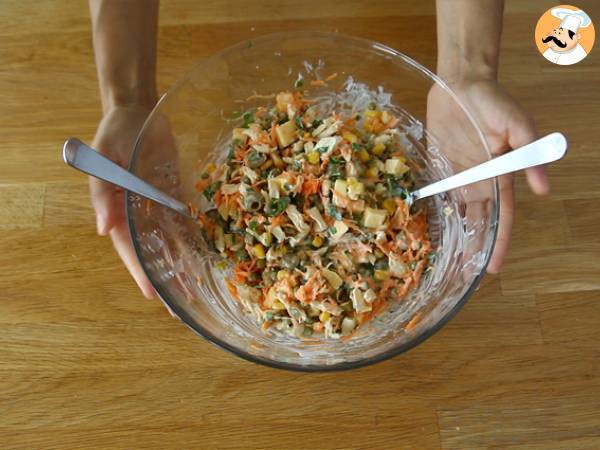 Ensalada brasileña -Salpicão- - Preparación paso 6