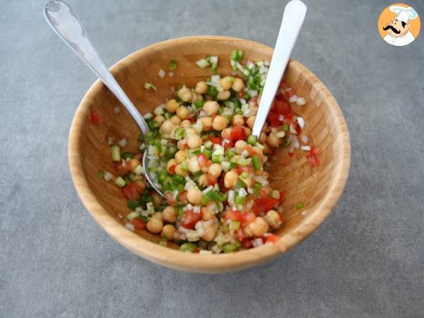 Sopa de lechuga y ensalada de garbanzos - Preparación paso 2