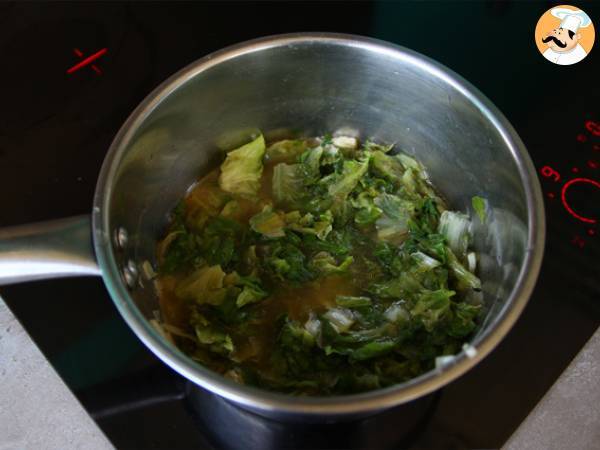 Sopa de lechuga y ensalada de garbanzos - Preparación paso 4