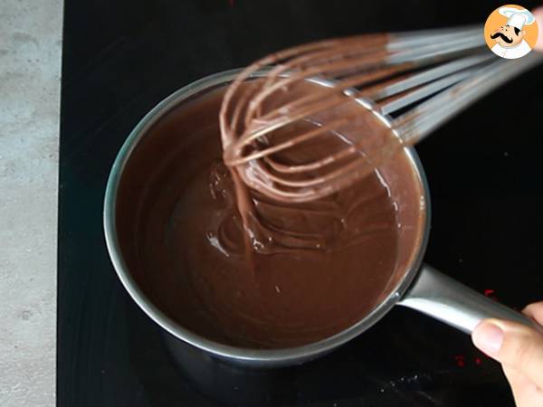 Flan de chocolate (sin gluten y fácil) - Preparación paso 3