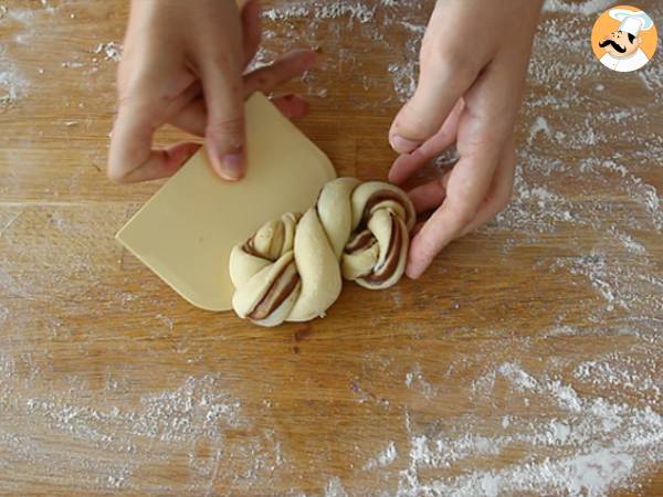 Brioches trenzados de Nutella - Preparación paso 5