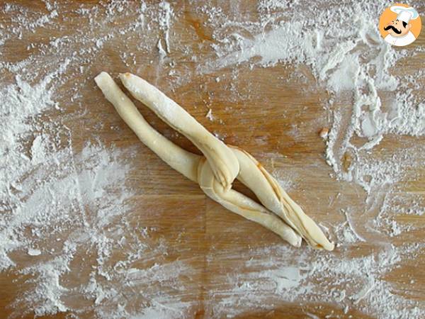 Brioches trenzados de albaricoque - Preparación paso 4