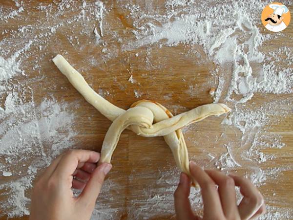 Brioches trenzados de albaricoque - Preparación paso 5