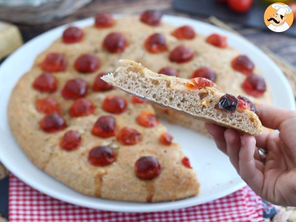 Focaccia de tomates cherry - Preparación paso 6