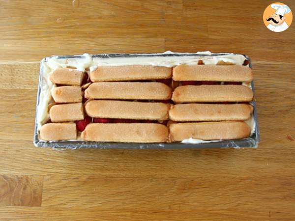 Tronco de tiramisú y frambuesa - Preparación paso 7
