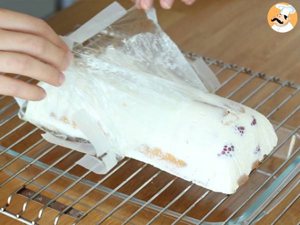 Tronco de tiramisú y frambuesa - Preparación paso 9