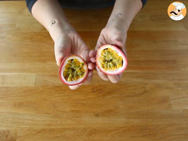 Pavlova de frutas tropicales - Preparación paso 5